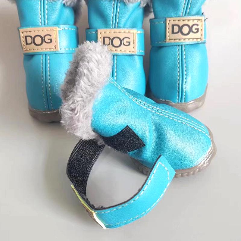 Хлопковые зимние ботинки для щенков померанского шпица и бишона фризе - Набор обуви для осени и зимы
