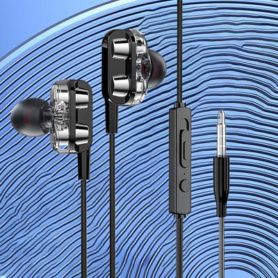 6D внутриканальные стереонаушники с высоким басом внутриканальные 3,5 мм проводные наушники металлический Hifi наушник с микрофоном для телефонов Xiaomi Samsung Huawei