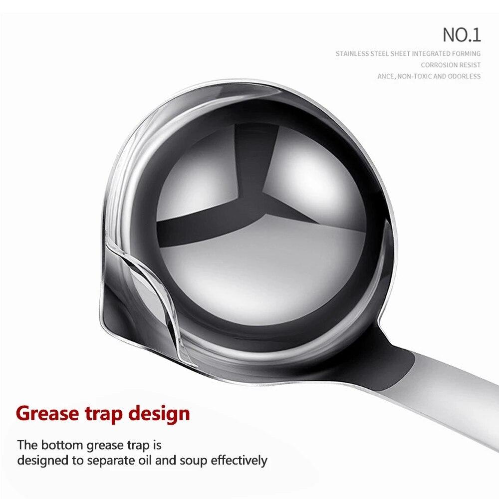 Ложка для разделения масла и воды из нержавеющей стали, фильтр для супа, масляная ложка, кухонный скиммер