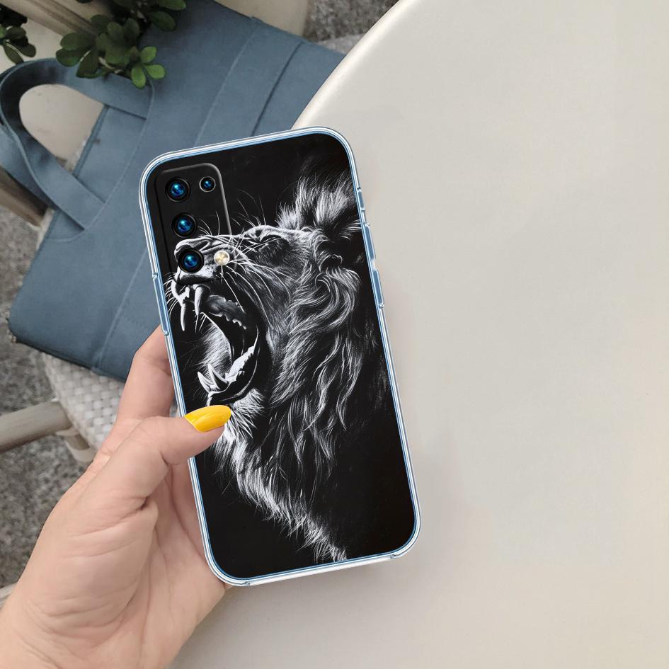 CJ6 Animal lion Transparent Phone Case for LG K22 K30 K40 K40S K41 K42 K50 K50S K51 K51S K52 K61 K62 K71 K92 Q60 Q61 V40 V50 V60
