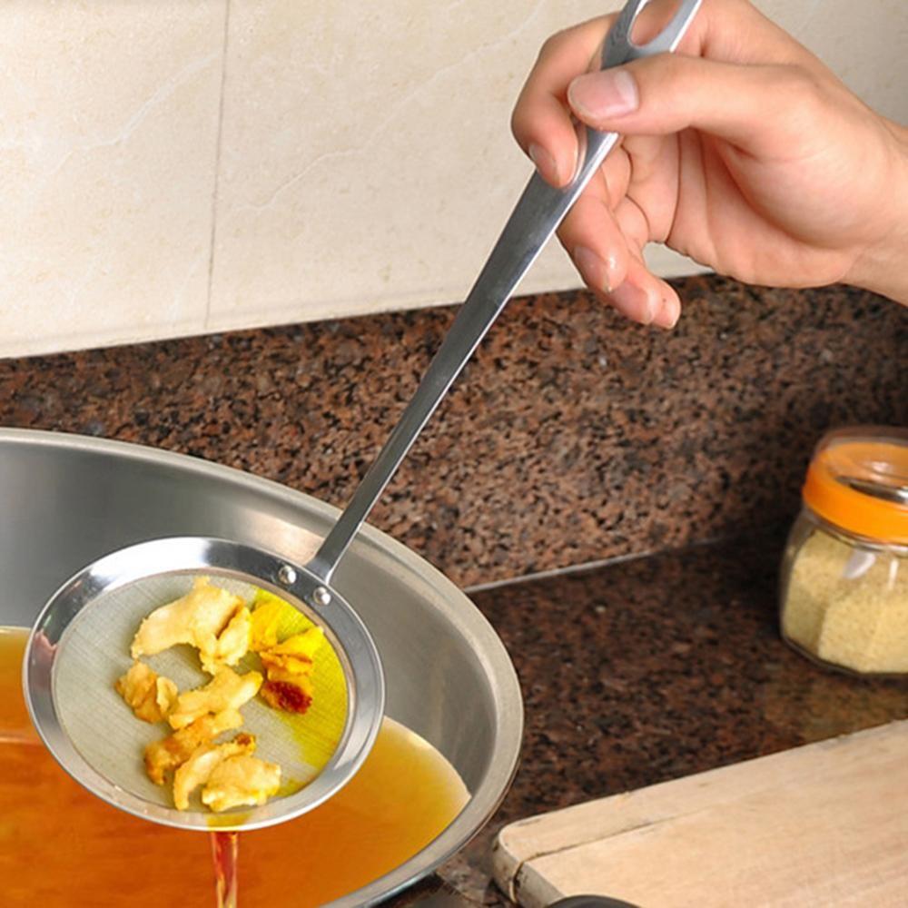 New Stainless Steel Skimmer Oil Mesh Strainer Colander Vegetable Residue