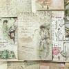 40 листов Ретро Ins Декор Junk Journal Материал Бумага для фона Креативный Коллаж DIY Скрапбукинг Ручная работа Эстетичная Craft Paper