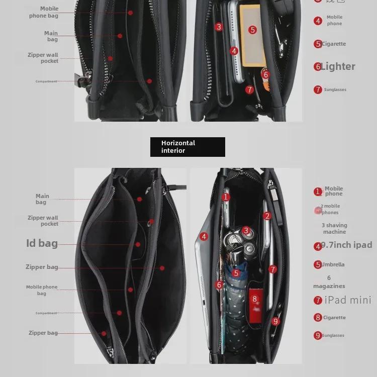 Baojiaxi Мужская водонепроницаемая сумка через плечо из ткани Оксфорд - повседневный рюкзак и сумка-мессенджер 