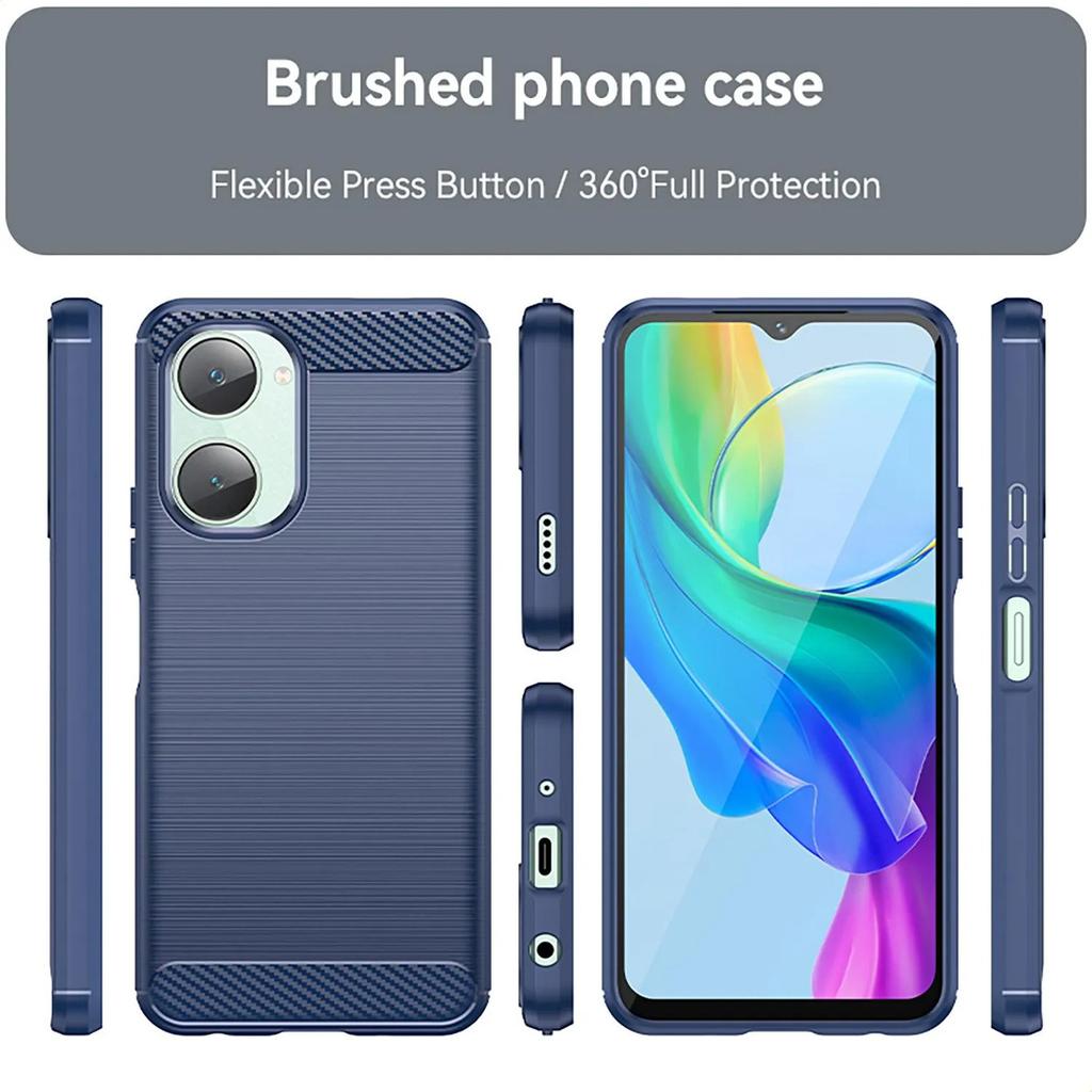 Phone Case For Vivo Y28s ,flexible Tpu Fiber Protective Cover For Vivo Y28s