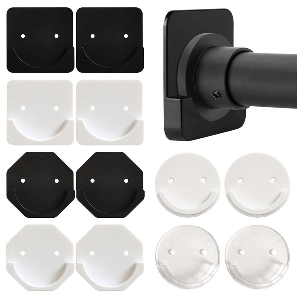 Fixation Bathroom Shower Curtain Rod Curtain Rod Mount Retainer Tension Holder Shower Rods Holder