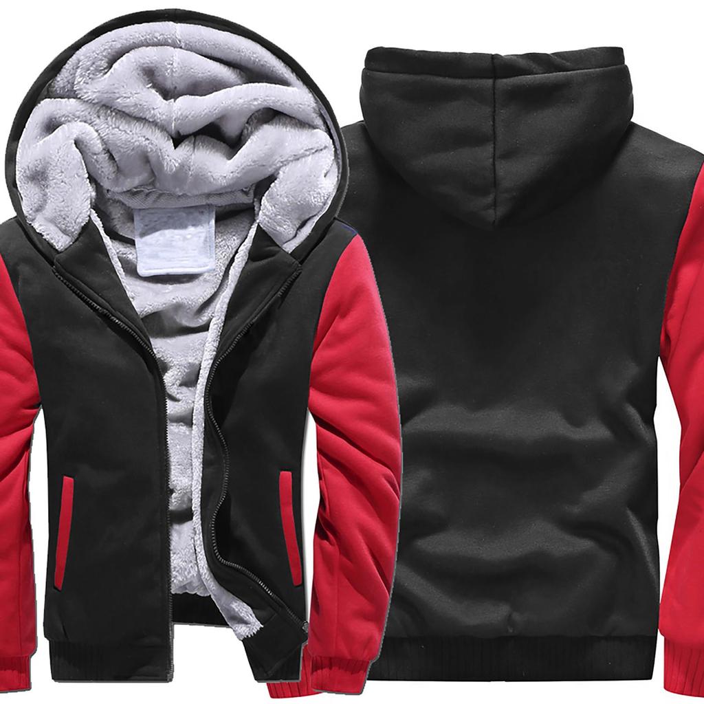 Мужская осенне-зимняя новая модная свободная повседневная плюшевая куртка контрастного цвета