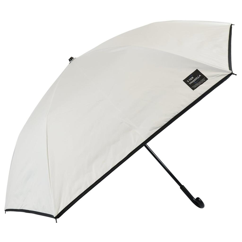 ATTAIN Folding Umbrella Sun and Rain 2-Way (6 Ribs) - Umbrella, Off-White