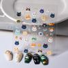 SHEIN Cute Cat Head Nail Stickers for Kids - Adhesive Nail Art Accessories