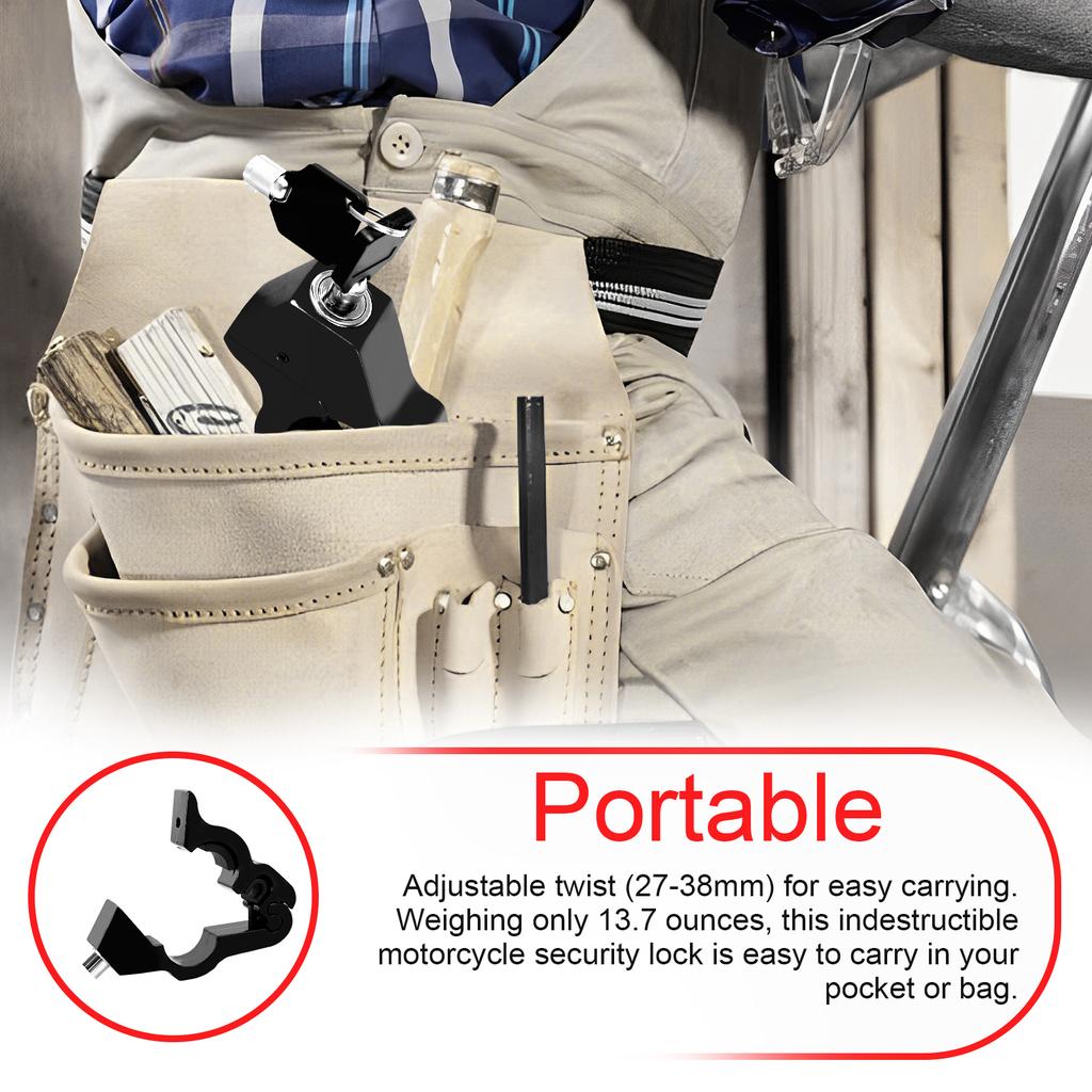 Замок на руль мотоцикла, алюминиевый сплав, замок на тормоз, сцепление скутера, противоугонный замок на ручку тормоза мотоцикла