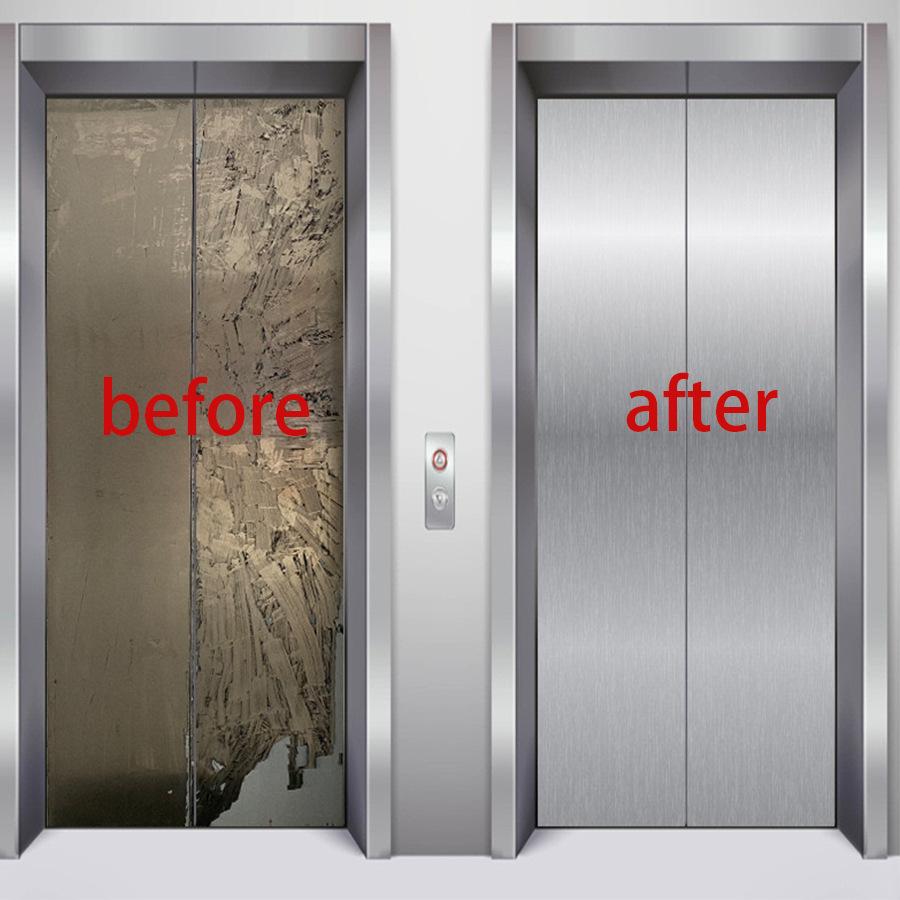 Металлическая матовая водонепроницаемая самоклеящаяся пленка для холодильника, лифта, двери, кухонной столешницы, шкафа, наклейки для ремонта