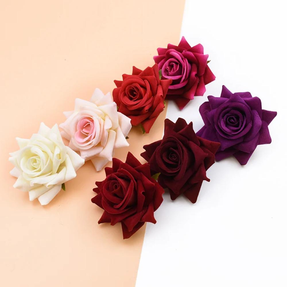 10CM Artificial Roses Flowers DIY Fake Flowers Silk Roses Head  Home Garden Decor