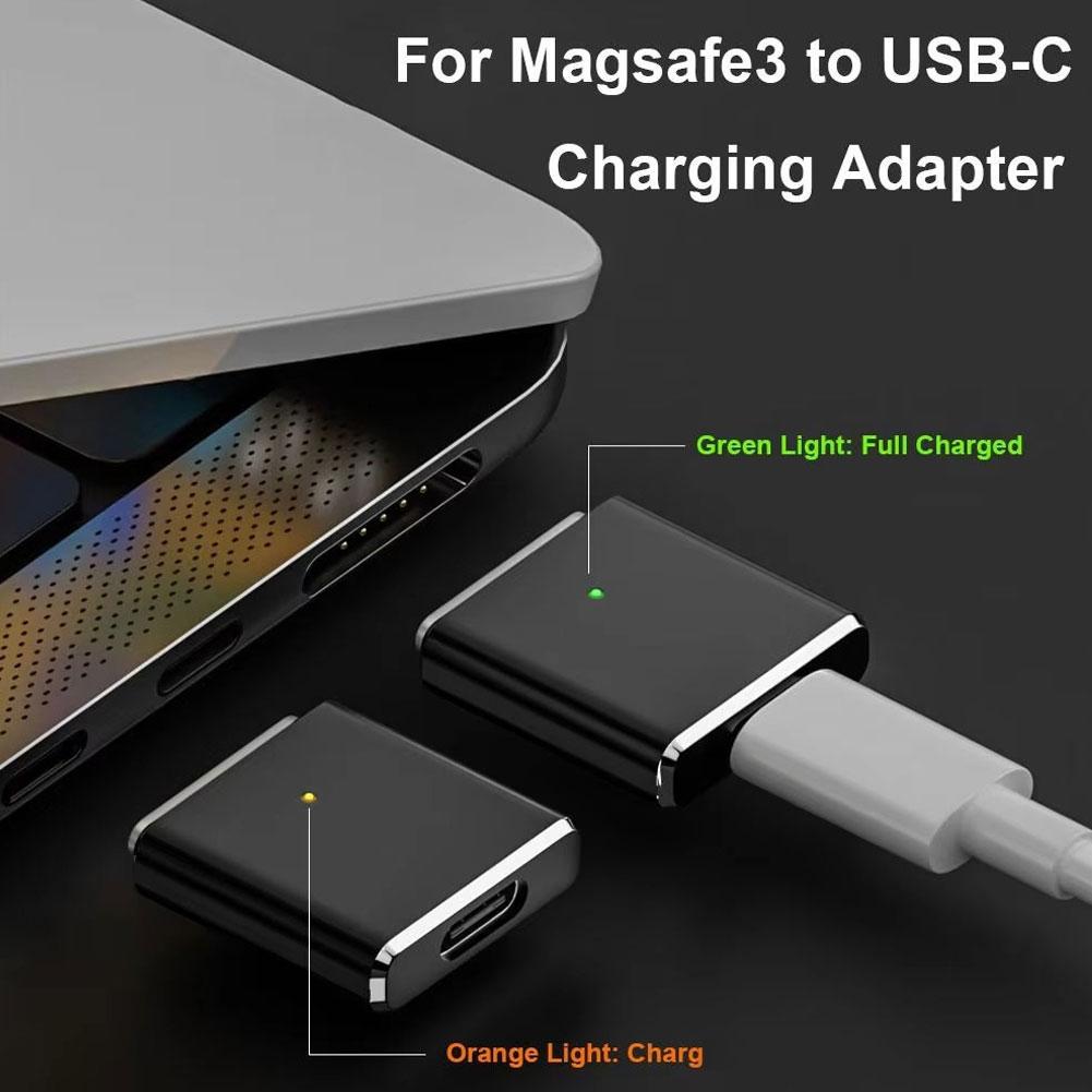 100 Вт Type-C на MagSafe 3 Магнитный USB C Адаптер Разъем Зарядный штекер для ноутбука Конвертер Разъем для Macbook Air/Pro