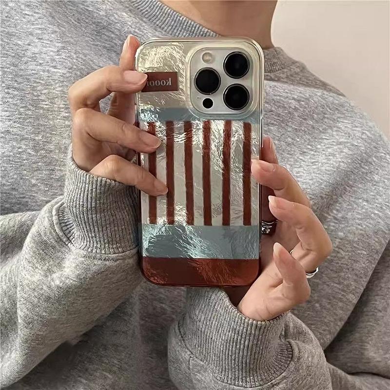 Корейский цветной полосатый чехол для телефона с узором «Вихрь» для iPhone 16 11 12 13 14 15 Pro Max SE XR X XS 7 8 Plus Мягкий чехол