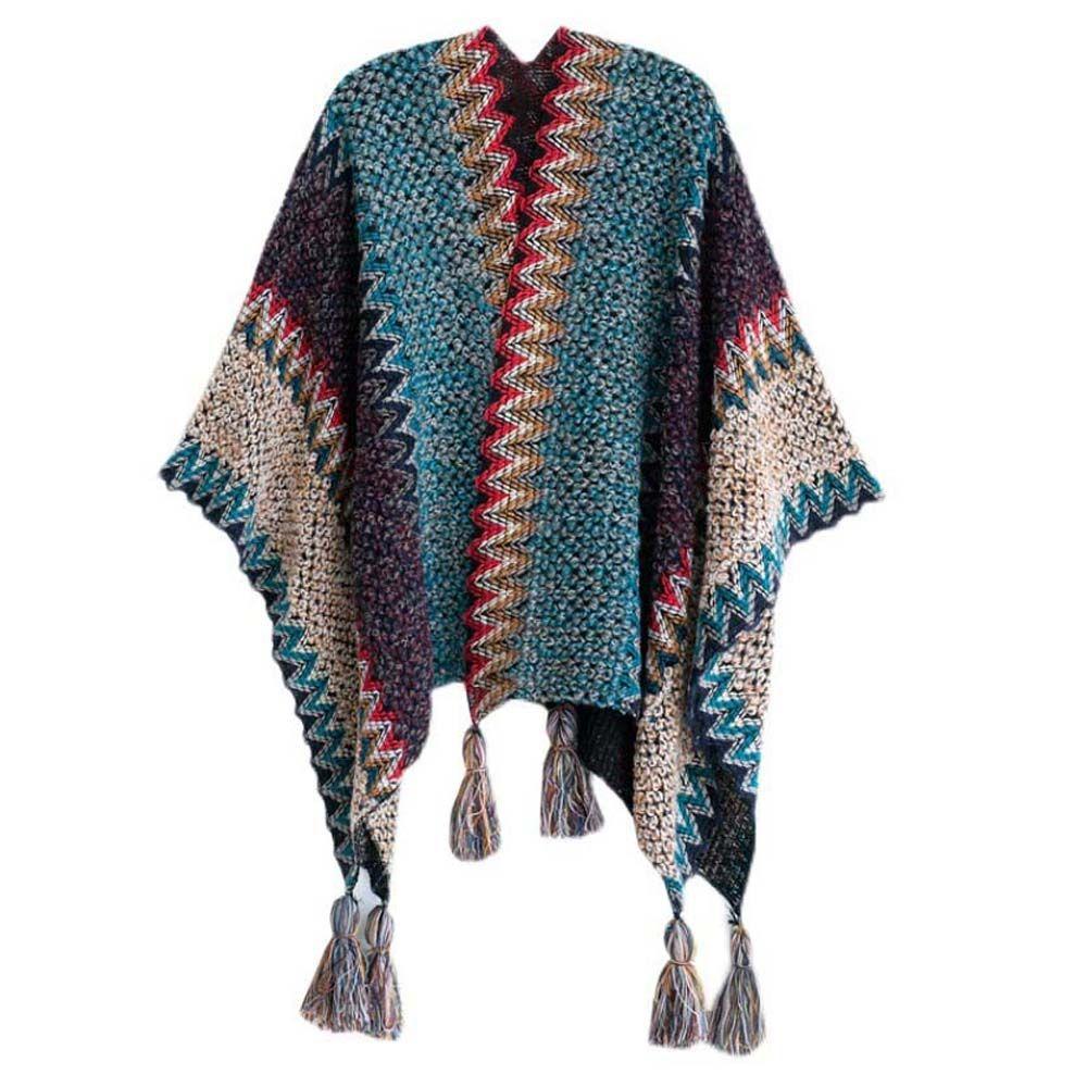 Winter Ethnic Cape Thick Blanket Triangle Scarves Women Scarf Bohemia Scarf Neck Wrap Women Shawl