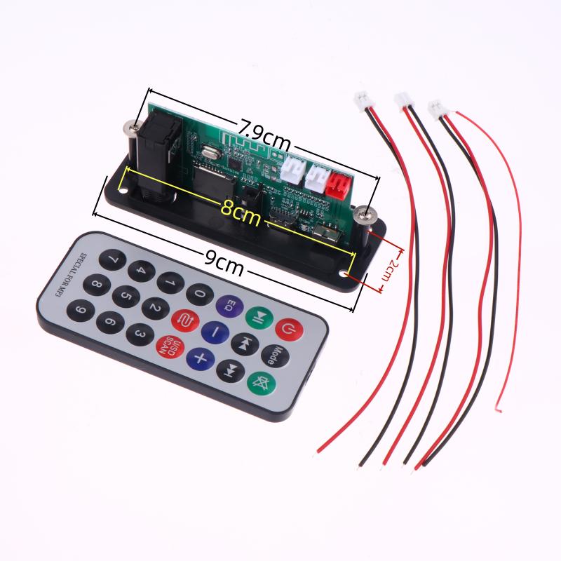 1 комплект 2*3 Вт/5 Вт усилитель аудио плеер Bluetooth MP3 декодер плата 5 В DIY MP3 плеер автомобильный FM радио модуль TF USB микрофон запись звонка