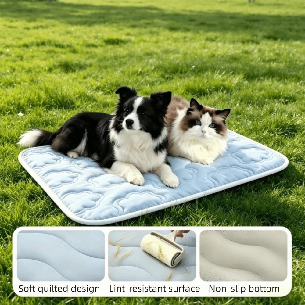 Folding Dog Cooling Mat Soft Dog Sofa Cushion Portable Pet Ice Pads Kennel