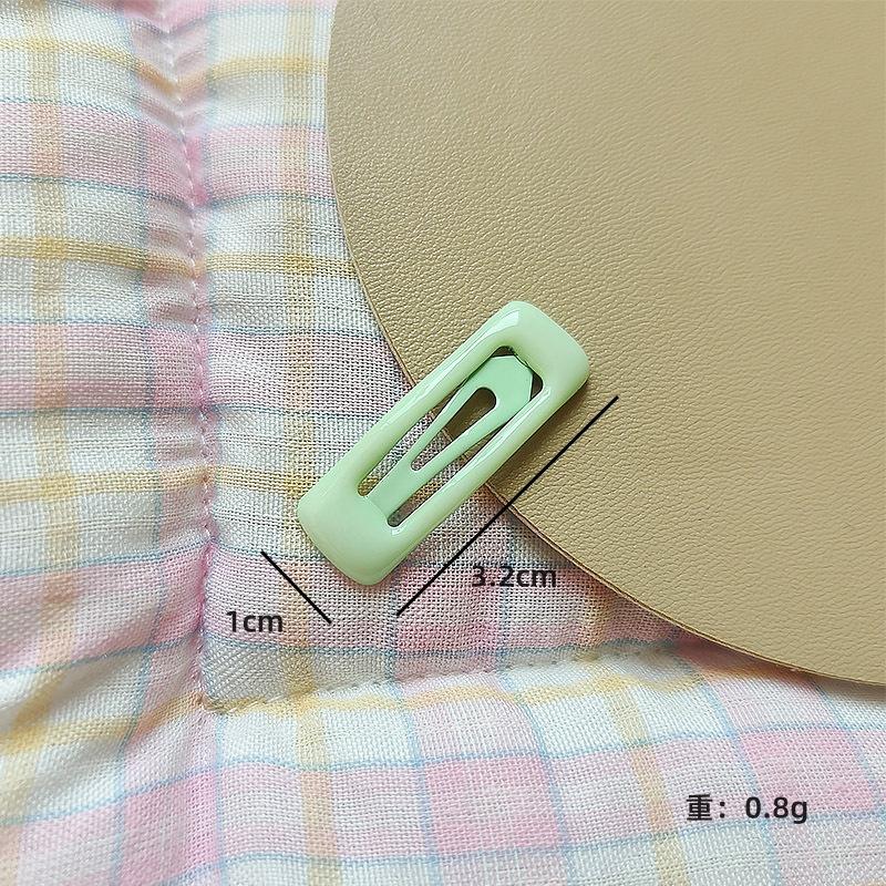 Mini Square Clip 3cm Sweet BB Clip Candy Color Summer Children's Broken Hair Macaron Color Side Clip Hairpin Hair Accessories