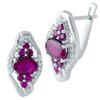 Серебряные серьги с натуральным рубином 2.7ct (1945490)