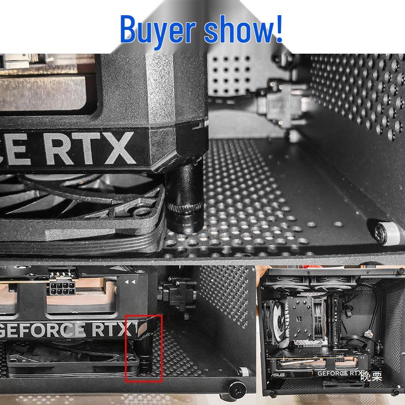 Telescopic All-Aluminum Magnetic GPU Support Bracket for RTX 4090/3070 - Anti-Bending, Adjustable.