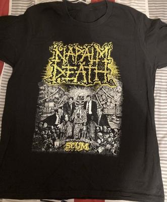 Футболка группы Napalm Death Альбом Scum Унисекс Черный Размер S-5XL E1923