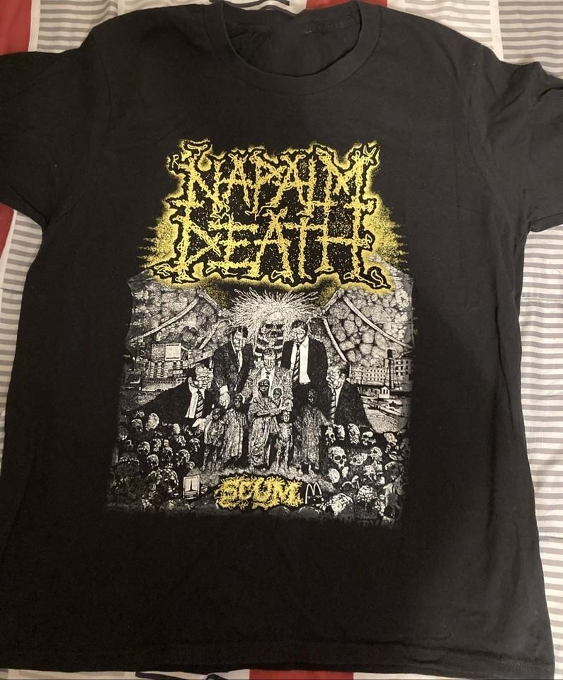 Футболка группы Napalm Death Альбом Scum Унисекс Черный Размер S-5XL E1923