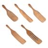 Non Stick Long Handle Spatula Natural Wood Kitchen Leakage Shovel Kitchenware Supplies