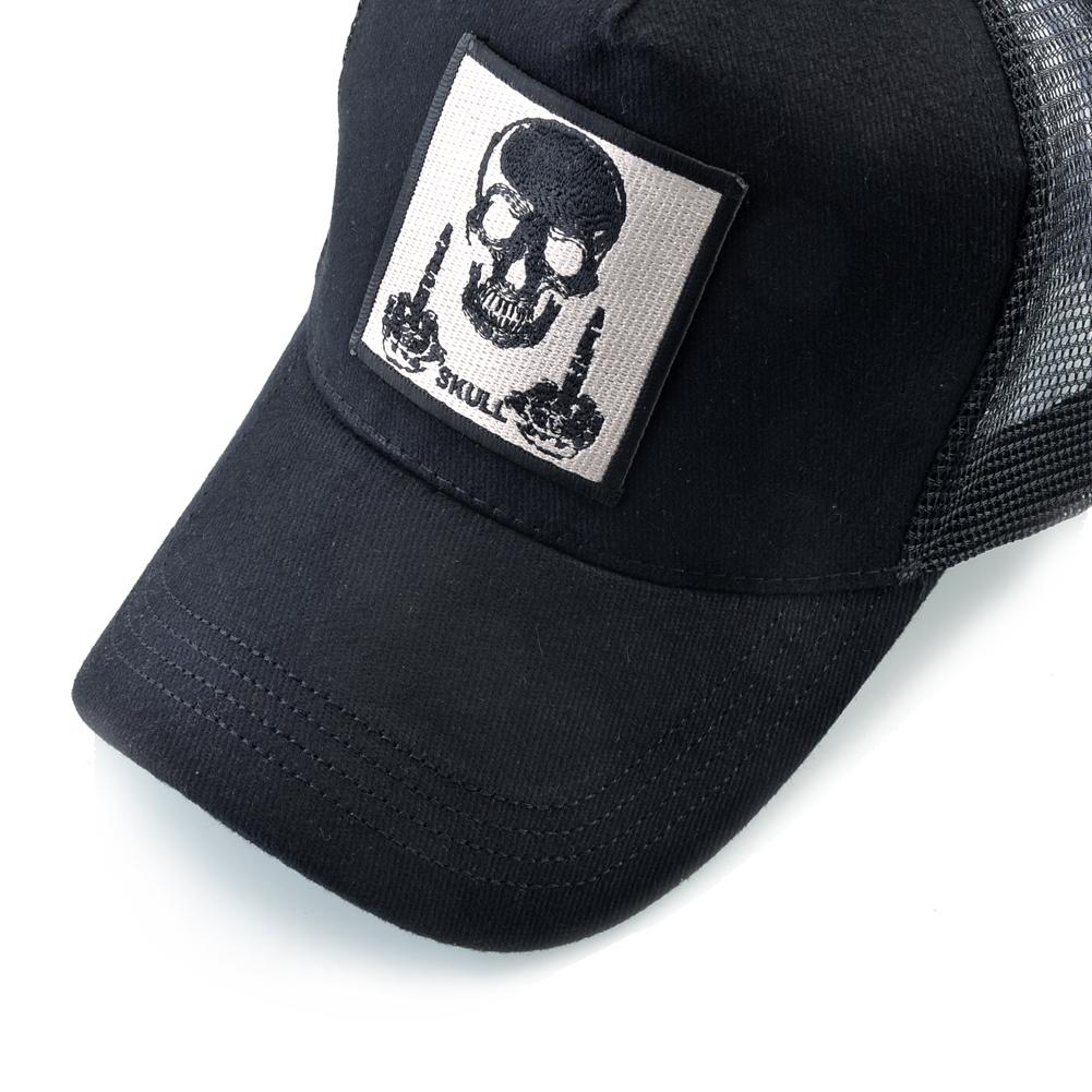 Мужская бейсболка с нашивкой в ​​виде черепа Snapback в стиле хип-хоп, женская кепка-дальнобойщик, четырехсезонная уличная дышащая кепка с козырьком, костяная кепка