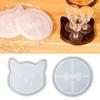 Милые Кошки Форма Кости Подставка под Стакан Силиконовые Формы для Смолы Подставка под Чашку для Питомца Силиконовая Форма Теплоизоляционная Подушка Формы для Домашних Украшений Инструмент