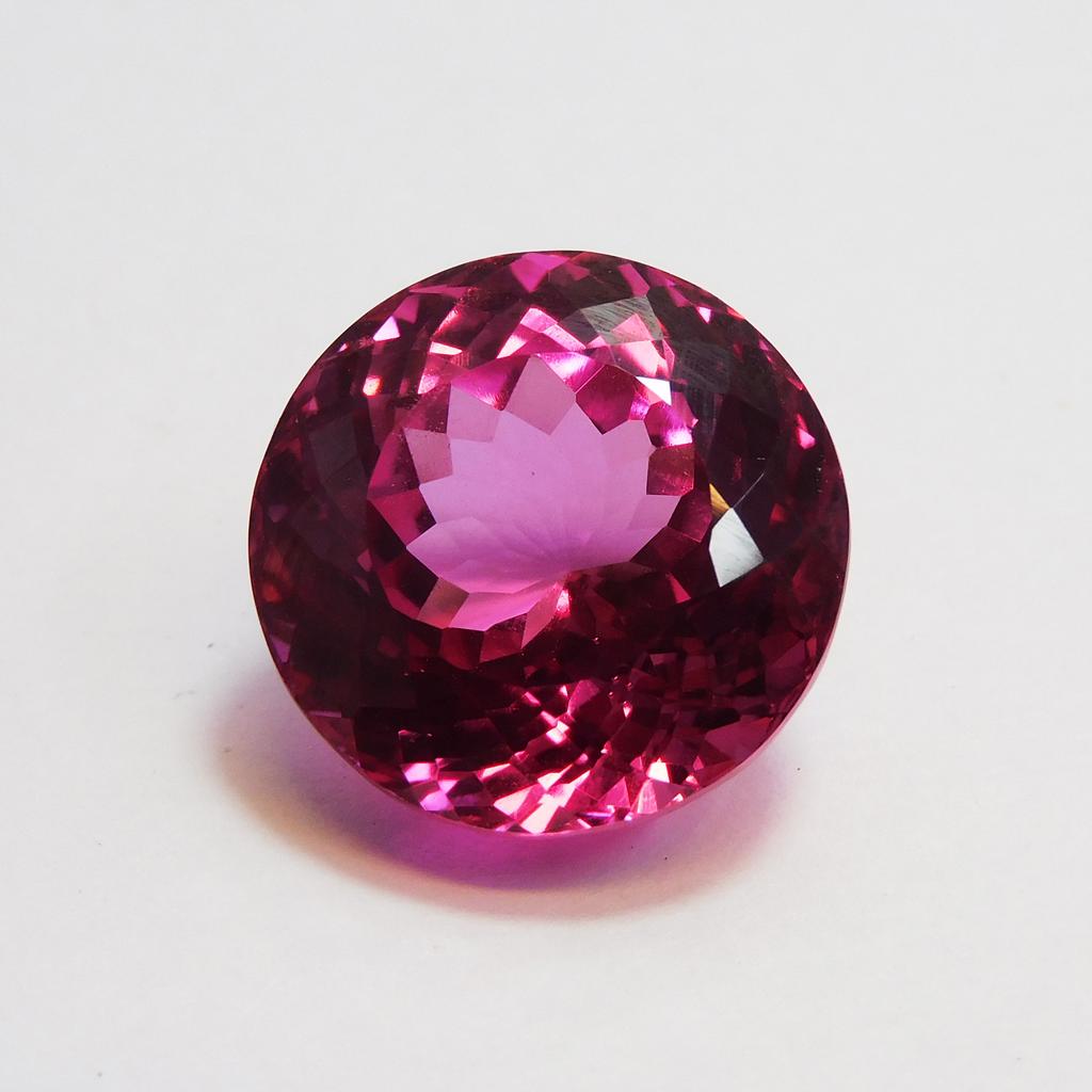 Gorgeous Natural Tourmaline Pink 23.95 Ct Loose Gemstone CERTIFIED Round Cut