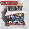 3pcs Duvet Cover Set (1*Duvet Cover + 2*Pillowcase, Without Core), Custom Name Anime Pattern Bedding Set, Home Bedroom Decor Gift