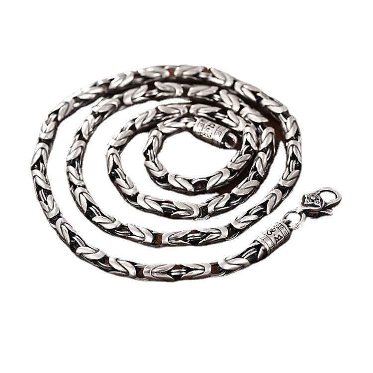 Ожерелье National Tide Ping, мужское модное летнее ретро универсальное нишевое ожерелье с толстой цепочкой для шеи бойфренда