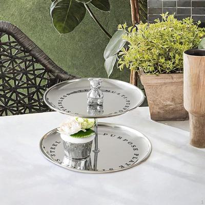 Подставка для кексов, полотенце для кексов, современный многоярусный поднос из нержавеющей стали, демонстрационная тарелка для десертов