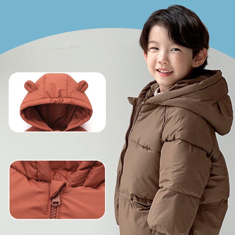 Winter Kids Jackets Boys Girls Cotton Coat Thicken Hooded Clothing Children's Outerwears