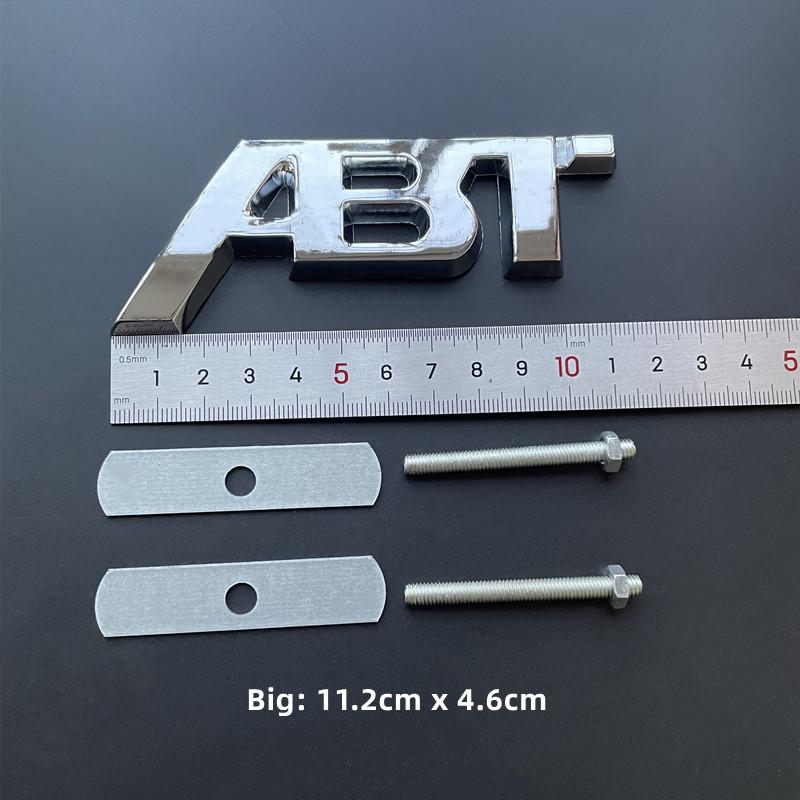 3D Metal ABT Logo Grill Emblem Car Trunk Badge Sticker Accessories