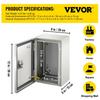 NEMA Steel Enclosure ,12 x 8 x 6\'\' NEMA 4X Steel Electrical Box, IP66 Waterproof & Dustproof, Outdoor/Indoor Electrical Junction Box, with Mounting