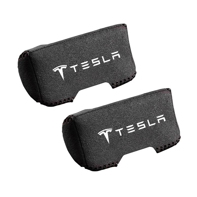 pwknb9 2Pcs Car Seat Safety Belt Buckle Cover Protective Accessories For Tesla Model-Y Model-3 Model-X Model-S Cybertruck Roadster