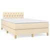 Maison Exclusive - Sommier à lattes de lit matelas et LED crème 120x190 cm tissu