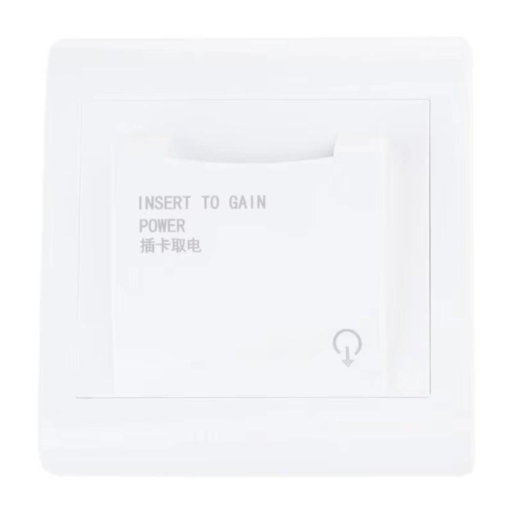 White Energy Saving Switch 40A Insert Key Switch Smart Hotel Card Switch Access Control System