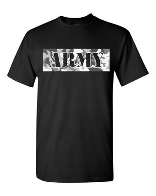 ARMY с камуфляжным фоном Мужская футболка Армии США 1778