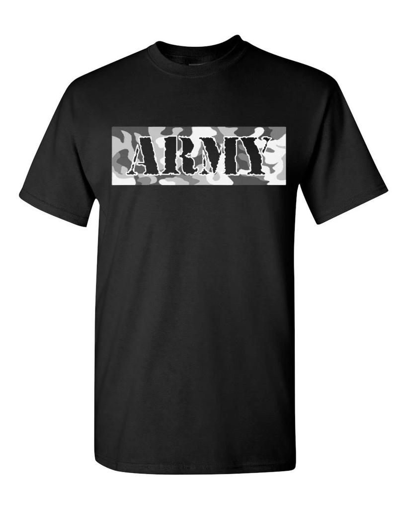 ARMY с камуфляжным фоном Мужская футболка Армии США 1778