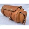 Leather Bag Side Brown Genuine Tool Luggage Motorcycle Panniers Saddle Pouch Bag