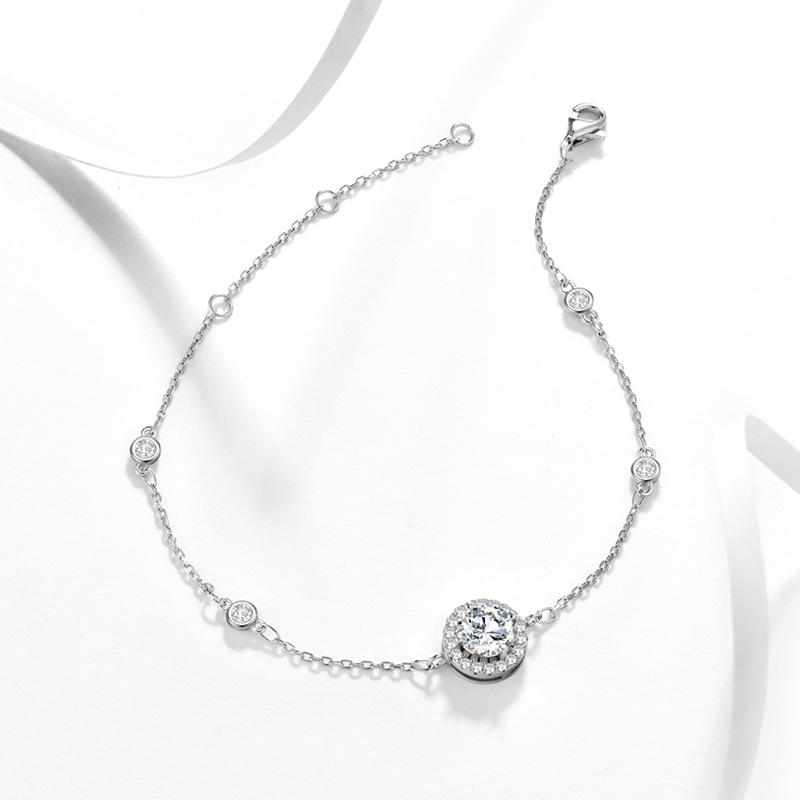 Браслет серии Star Point из стерлингового серебра S925, женский, простой, нишевый, универсальный, модный