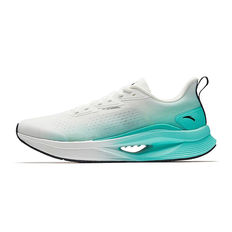 Anta Hydrogen Run Cool Retro Sports Wear-Resistant Non-Slip Low-Top Casual Running Shoes Men Sneaker White Green 112525542-3