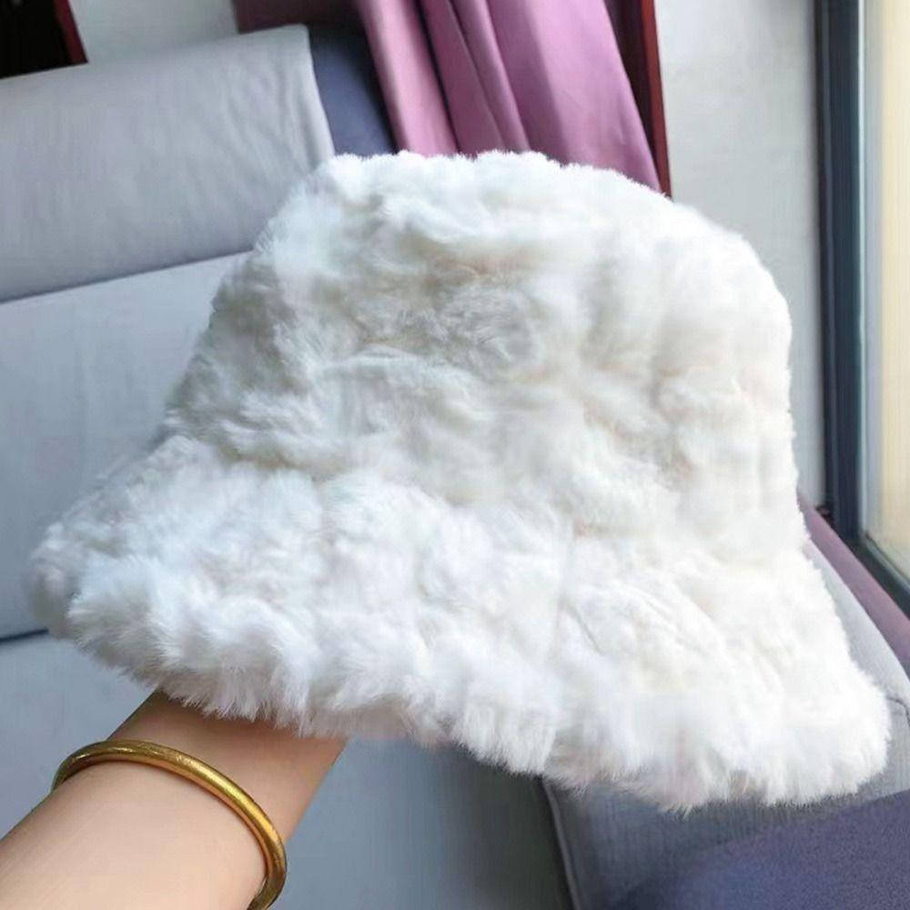 Кепка рыбака из искусственного меха Теплая солнцезащитная кепка Уличная плюшевая панама Женская