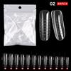 60Pcs Abs Extension False Nail Tips Sculpted Full Cover Nail Tips Fake Finger Uv Gel Polish Quick Building Mold Manicures Tool Set