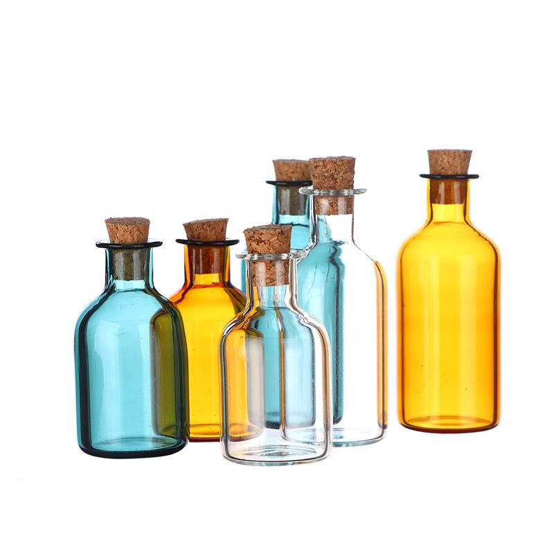 1:12 кукольных мини-стеклянных бутылок с пробковой крышкой для хранения крошечных баночек и флаконов, ваза Decortoy