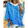 White Daisy Texture Loose Drop Sleeve Hoodie