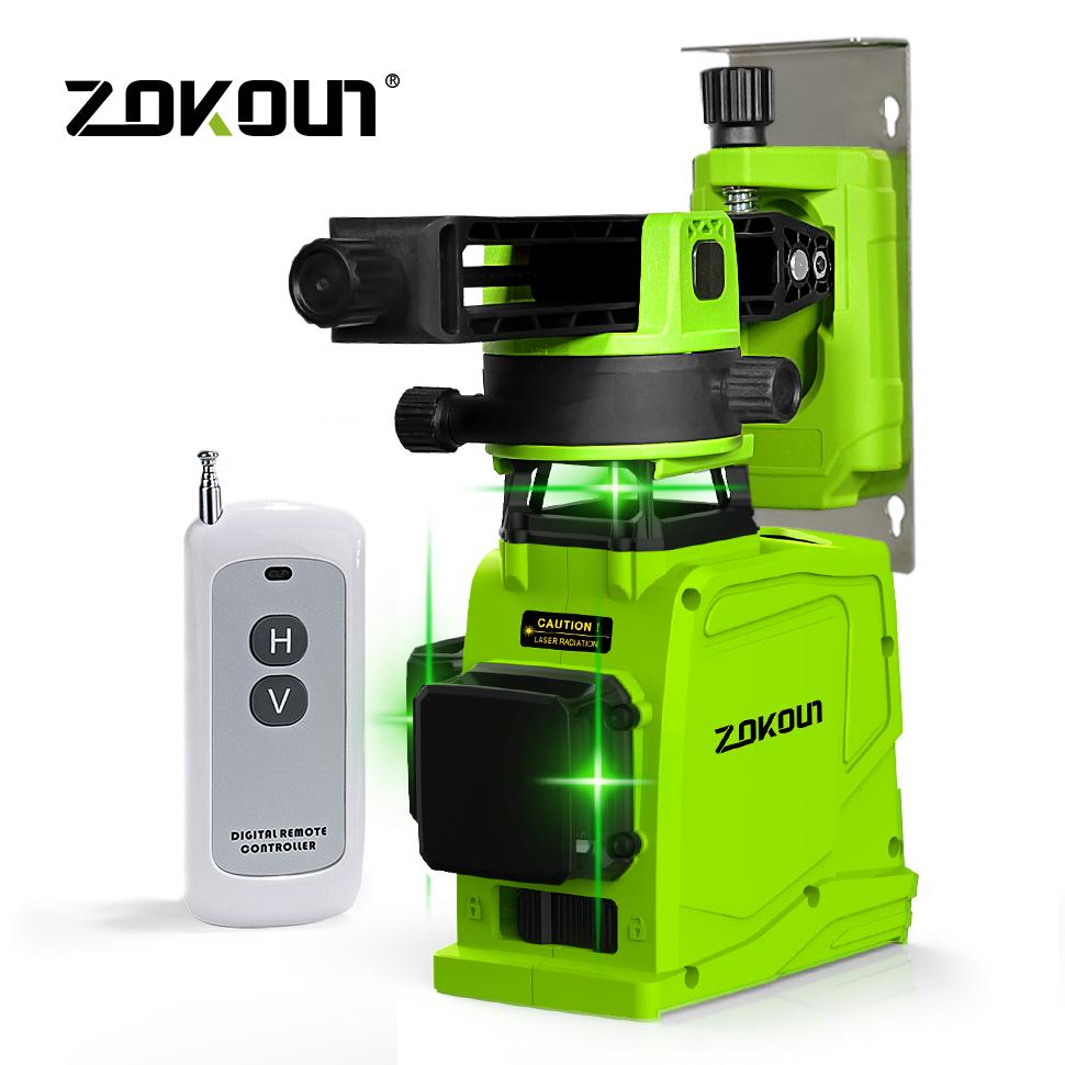 Green 12 Line Laser Level with 5200mAh Rechargeable Battery Module (GF120) - Accurate 3D Model Self-Leveling for Horizontal and Vertical Measurements