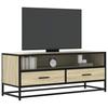 VidaXL TV Cabinet Sonoma Oak 100x34.5x40cm Engineered Wood and Metal, TV Stand, Hi-fi Cabinet, Entertainment Center, 848815