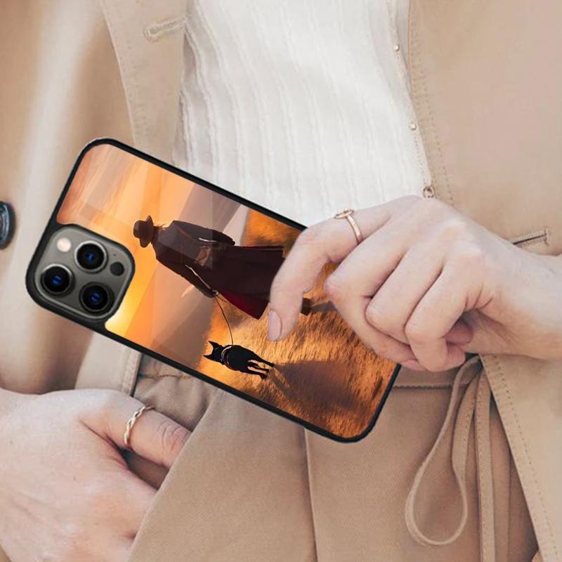 Cute Dog Sunset Walk Canine Magnetic Phone Case For APPLE iPhone 17 Air 16 14 13 12 Pro Max 15 Plus Wireless MagSafe Cover